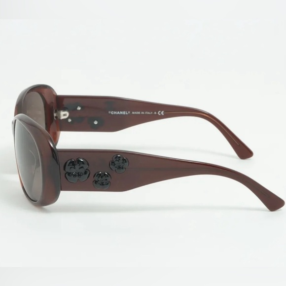 Chanel Coco Mark CC Camila Sunglasses Brown With Black Flowers 5113A main image 5